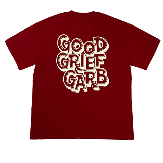 GOOD GRIEF GARB - FLAGSHIP TEE MAROON